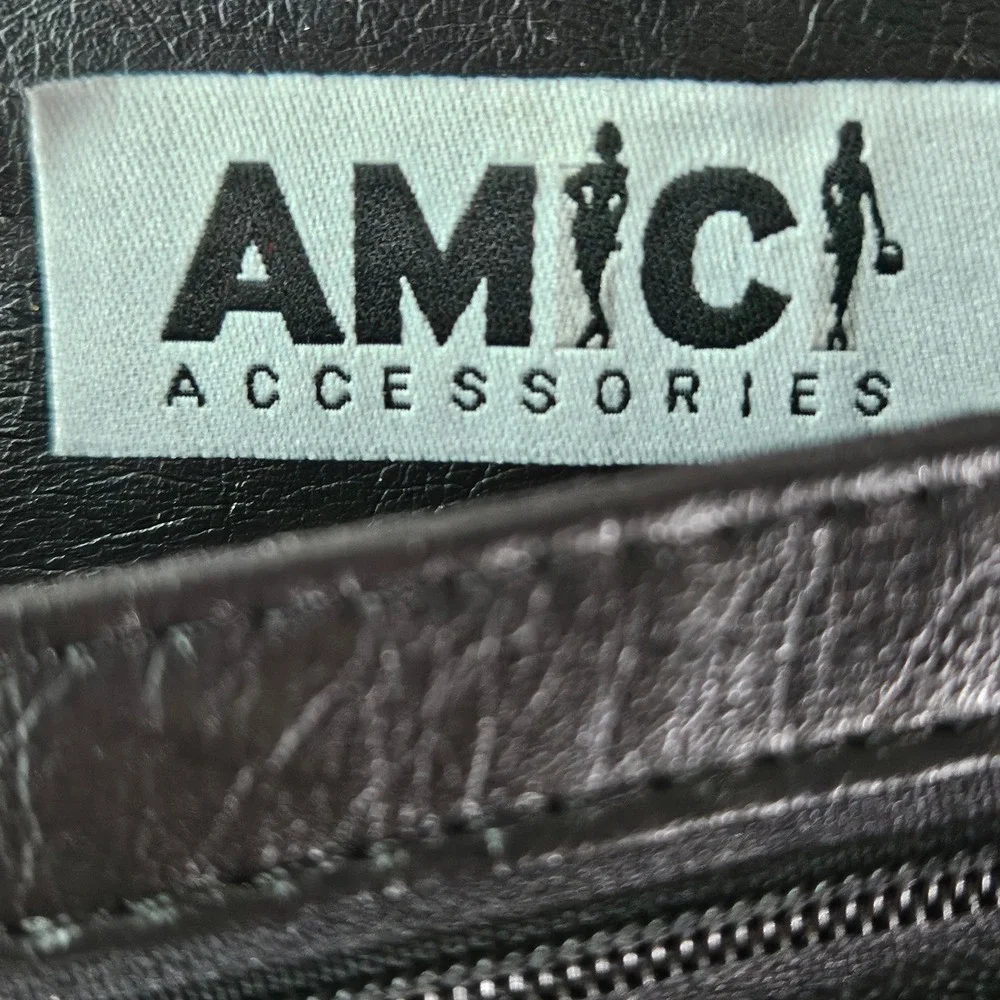 Amici Accessories Zebra Sequin Kiss Lock Wallet Black Silver Clutch Checkbook